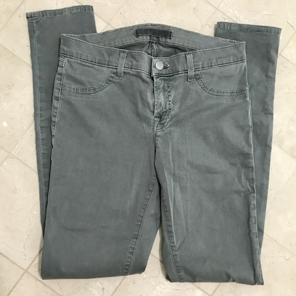 J Brand Mid Rise Skinny/Legging Jean - Gray/Green